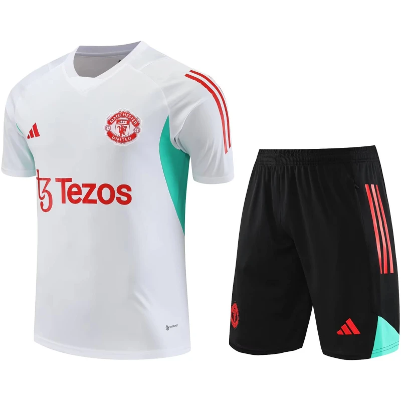 Survêtement d’entraînement court Manchester United blanc 2023/24