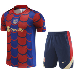 Tenue d’entraînement courte de Barcelone Rouge – Bleu 2024/25