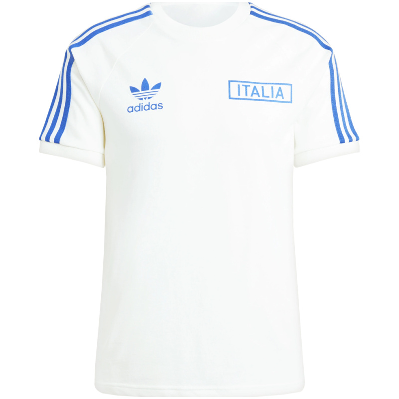 Maillot adidas Originals Italie 3 Bandes Pur Coton Blanc 2024 – joueur