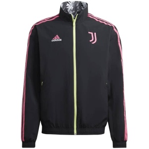 Veste Juventus Windrunner à capuche et fermeture éclair réversible avec logo de l'équipe sur le terrain 2023/24