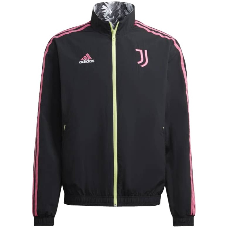 Veste Juventus Windrunner à capuche et fermeture éclair réversible avec logo de l’équipe sur le terrain 2023/24