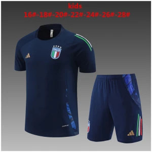 Ensemble d’Entraînement Court pour Enfants Italie Royal 2024
