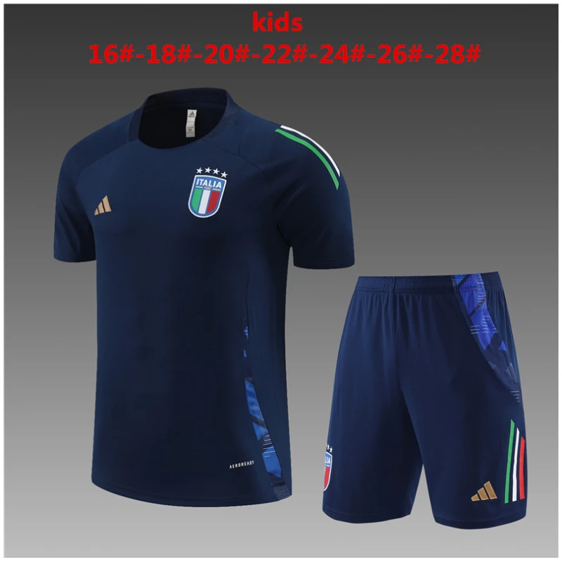 Ensemble d’Entraînement Court pour Enfants Italie Royal 2024