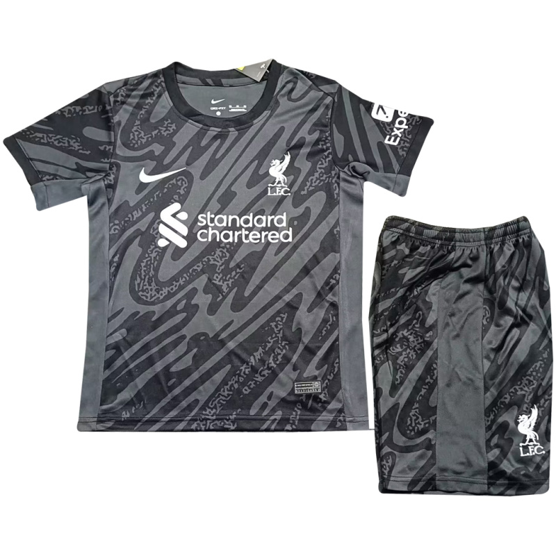 Maillot Noir de Gardien de But Liverpool Enfant 2024/25