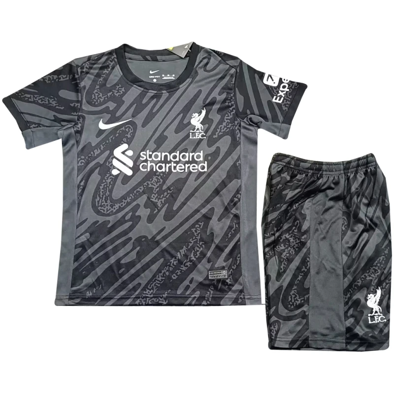 Maillot Noir de Gardien de But Liverpool Enfant 2024/25