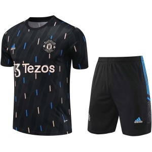 Tenue d’entraînement courte Manchester United noire 2023/24