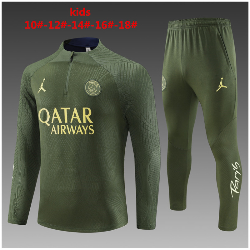 Ensemble d’entraînement Enfants PSG x Jordan Vert 2023/24