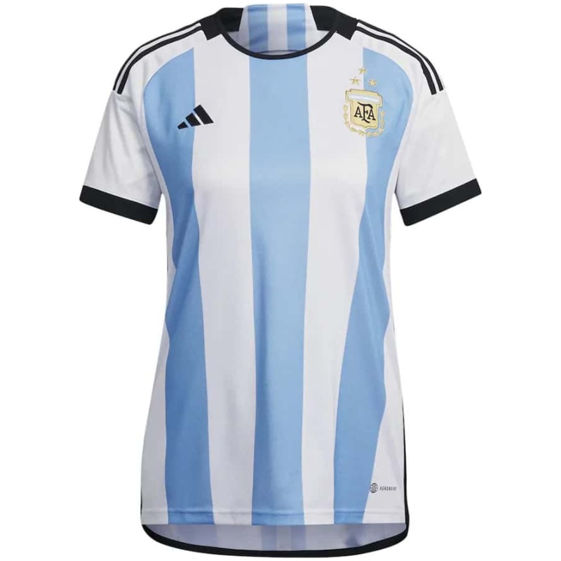 Maillot Domicile 3 Étoiles Femme Argentine Champions de la Coupe du Monde FIFA Qatar 2022