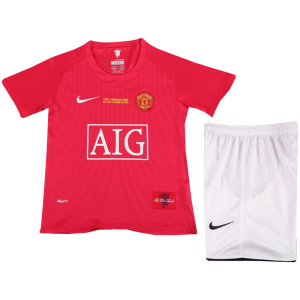 Maillot domicile rétro pour enfants de Manchester United 2007/08