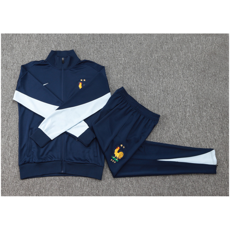Ensemble d’entraînement pour enfants France, veste et pantalon, modèle Royal 2024