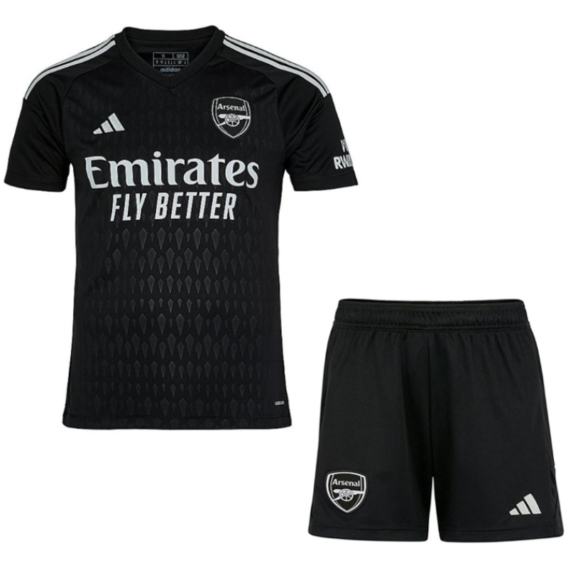 Maillot Noir de Gardien de But Enfant Arsenal 2023/24