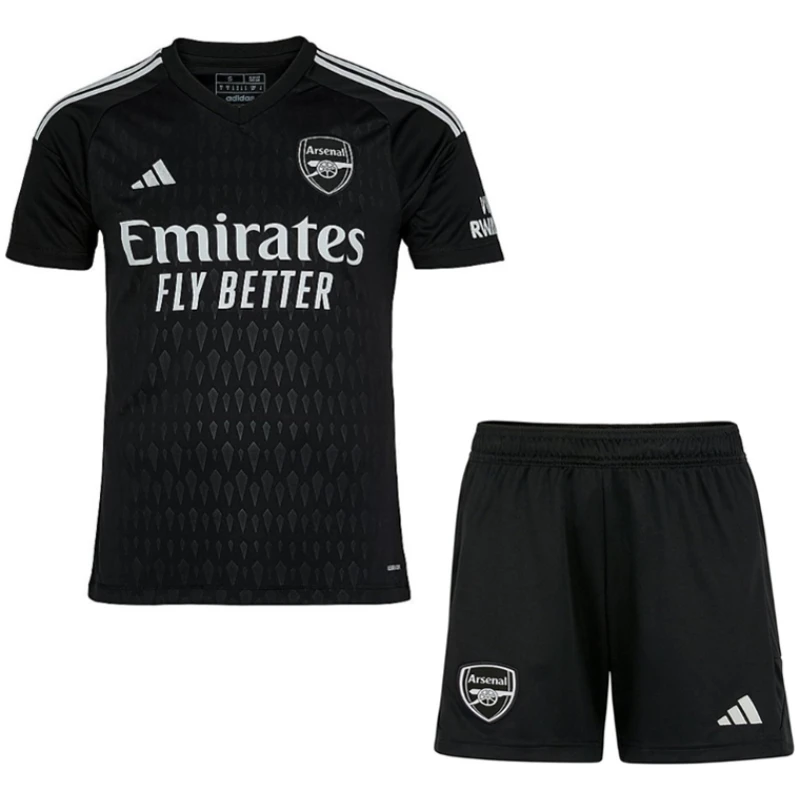 Maillot Noir de Gardien de But Enfant Arsenal 2023/24