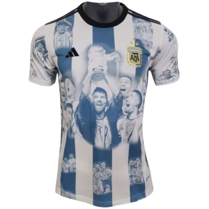 Maillot commémoratif de l’Argentine 3 étoiles championne du monde