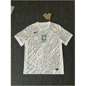 Maillot Blanc Gardien de But Brésil 2024