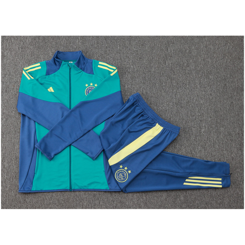 Ensemble d’entraînement Ajax pour enfants : Veste + Pantalon Bleu Lac 2024/25