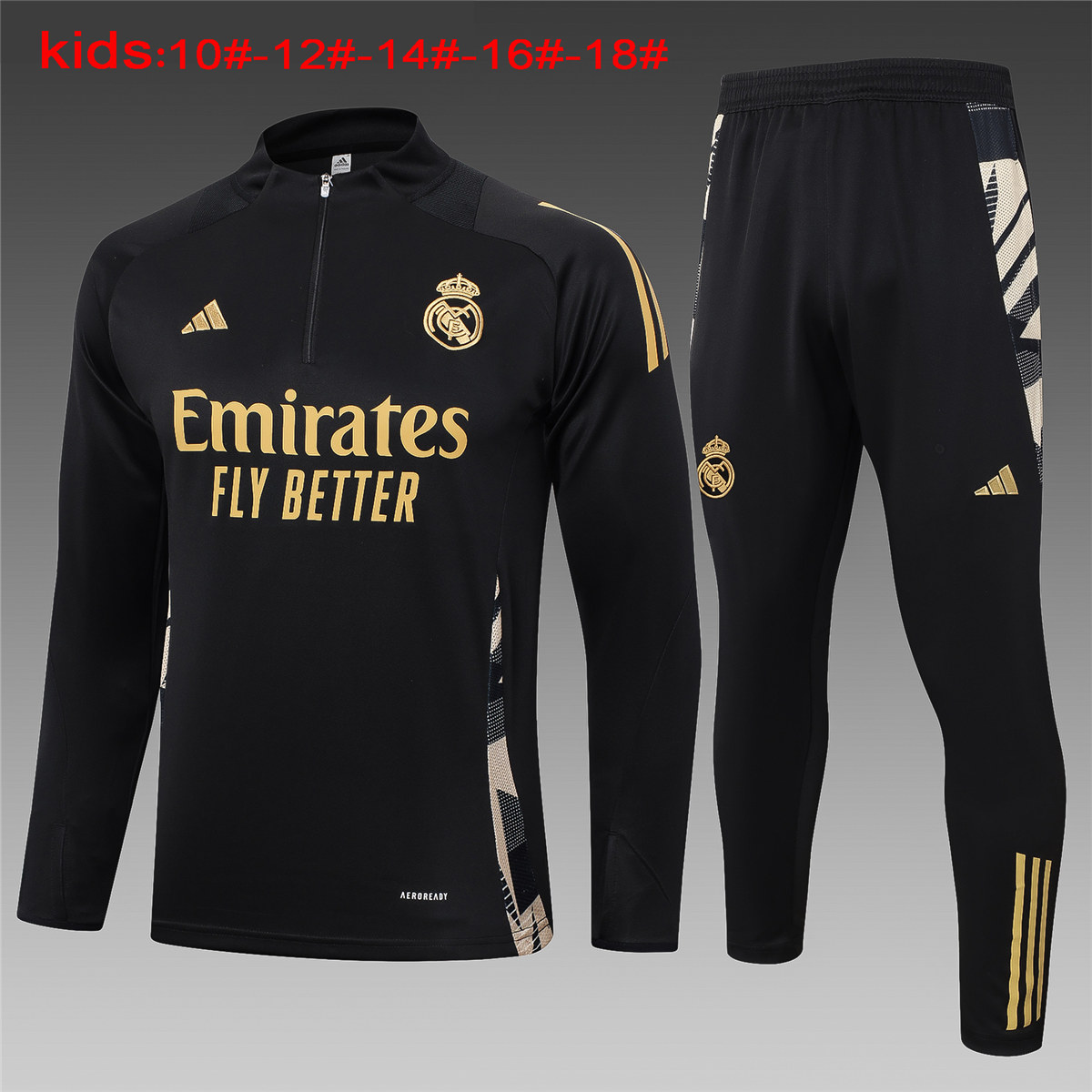 Survêtement d’entraînement enfant Real Madrid Noir 2024/25