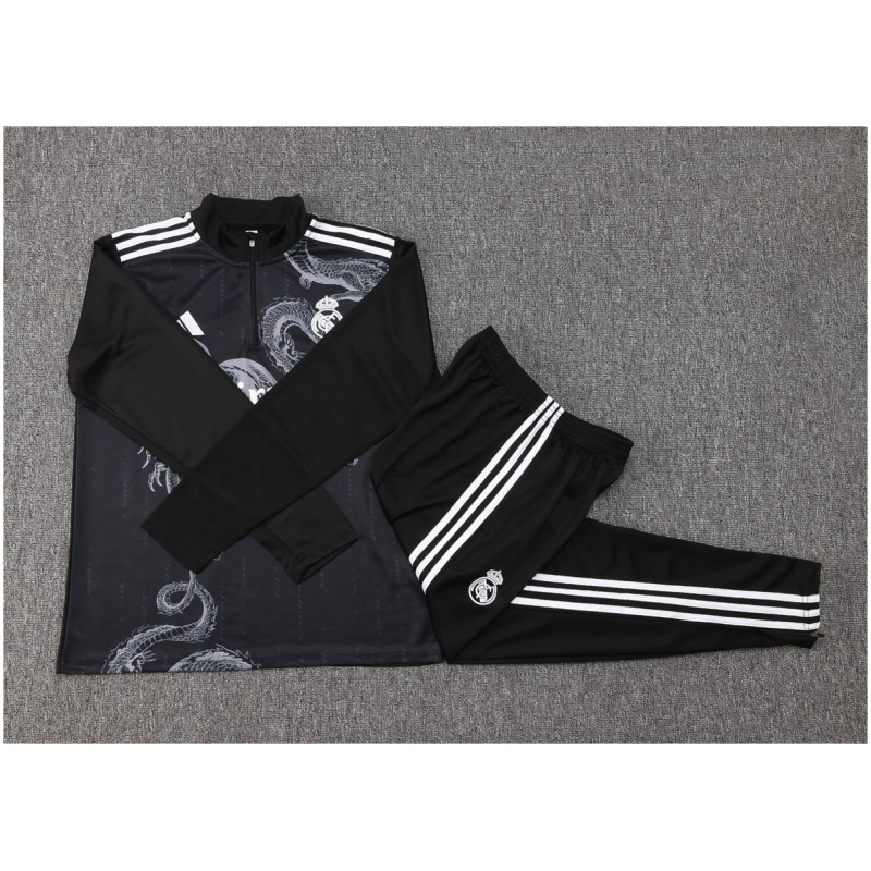 Ensemble d’entraînement pour enfants Real Madrid Dragon Noir 2024/25