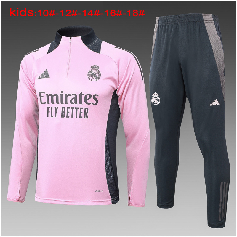 Ensemble d’entraînement Enfants Real Madrid Rose 2024/25