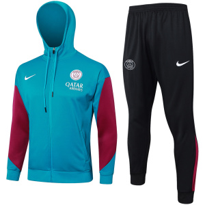 Survêtement PSG Veste à Capuche + Pantalon Entraînement Bleu-Vert 2024/25
