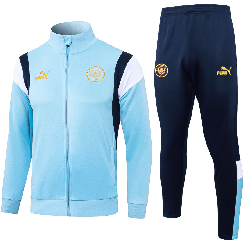Ensemble de survêtement d’entraînement Manchester City Veste + Pantalon Bleu 2023/24