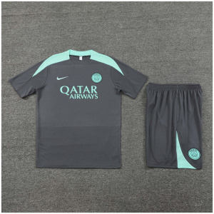 Maillot d'entraînement court PSG pour enfants gris 2024/25