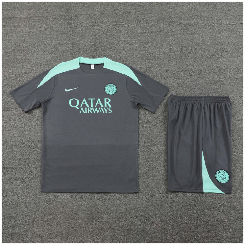 Maillot d’entraînement court PSG pour enfants gris 2024/25