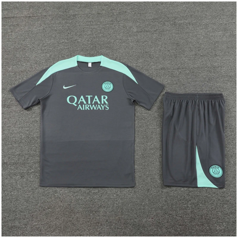 Maillot d’entraînement court PSG pour enfants gris 2024/25