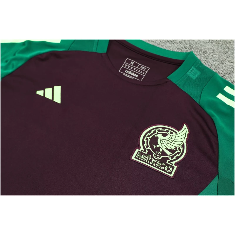 Ensemble d’entraînement court du Mexique bordeaux 2024