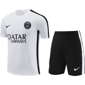 Maillot d’entraînement court du PSG Blanc II 2023/24