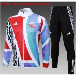 Ensemble d’entraînement tri-couleur Arsenal pour enfants 2024/25 (veste + pantalon)