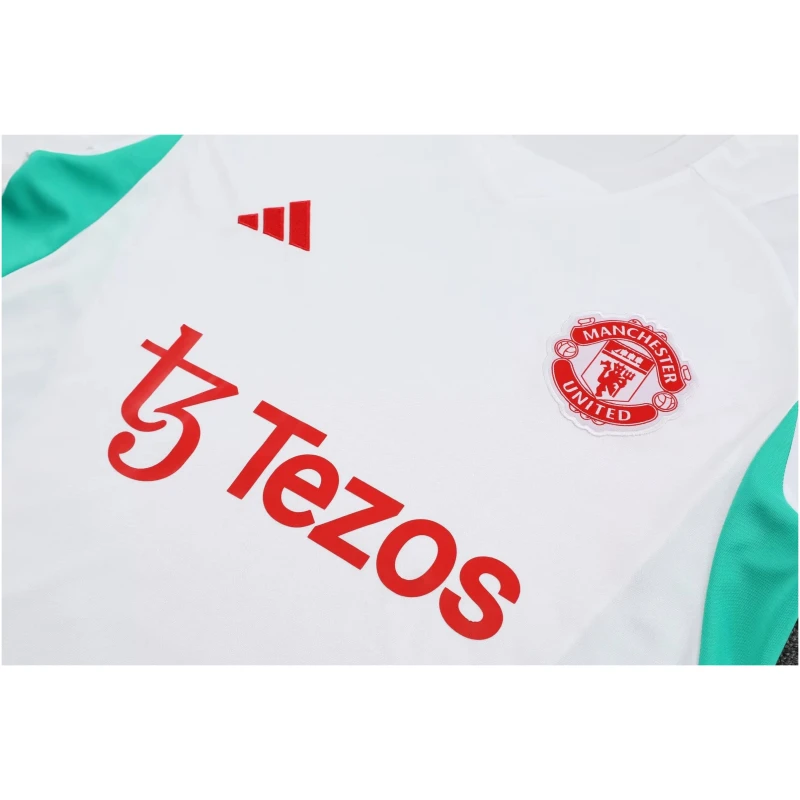 Survêtement d’entraînement court Manchester United blanc 2023/24