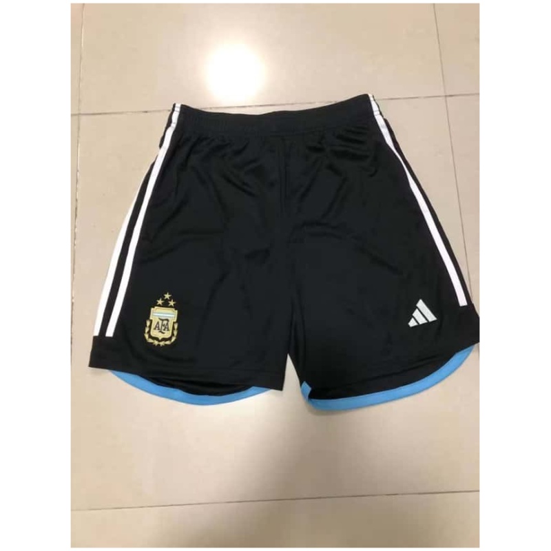 Shorts noirs domicile 3 étoiles d’Argentine Champions de la Coupe du Monde de la FIFA Qatar 2022