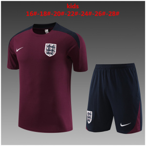 Maillot d’entraînement court pour enfants Angleterre Bourgogne 2024