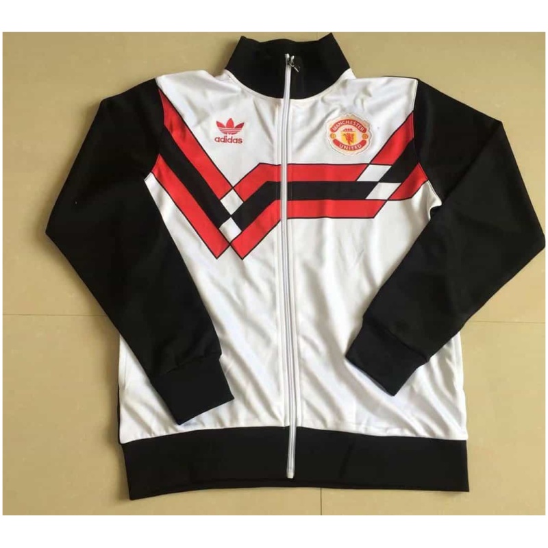 Veste Rétro Manchester United Noire - Blanche 1990 photo review