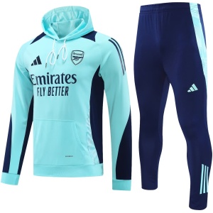 Sweat-shirt à capuche Arsenal + Pantalon Ensemble d’entraînement Bleu clair 2024/25