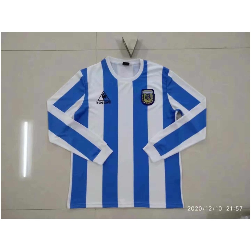 Maillot rétro domicile Argentine à manches longues 1986