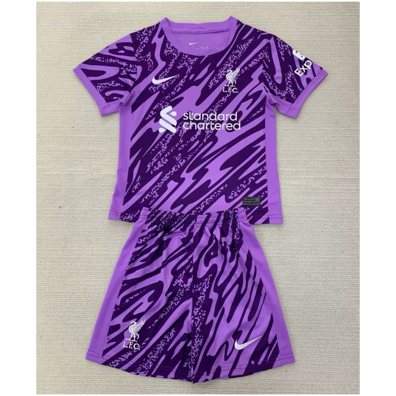 Maillot de gardien violet pour enfants de Liverpool 2024/25