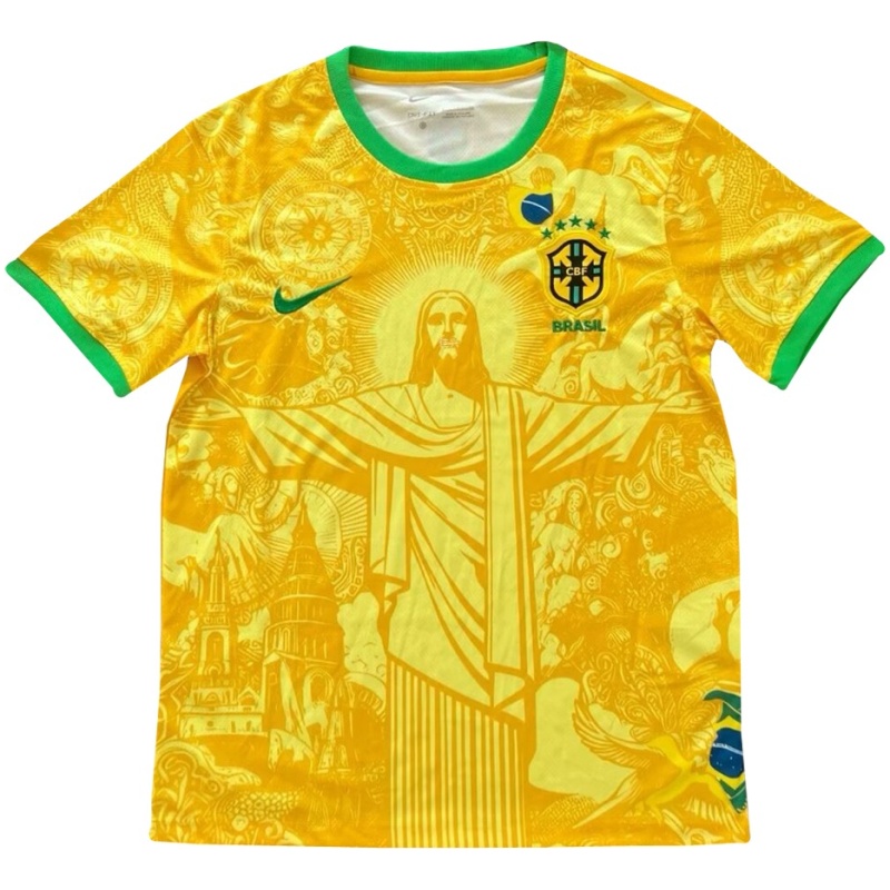 Maillot Édition Spéciale Brésil Jaune Vif Jésus 2024