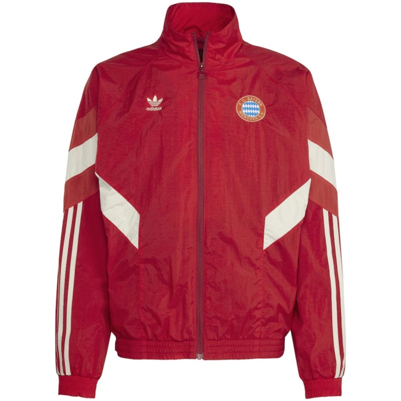 Veste de Survêtement à Fermeture Éclair Intégrale Bayern Munich adidas Originals Lifestyler Bordeaux 2024/25 photo review