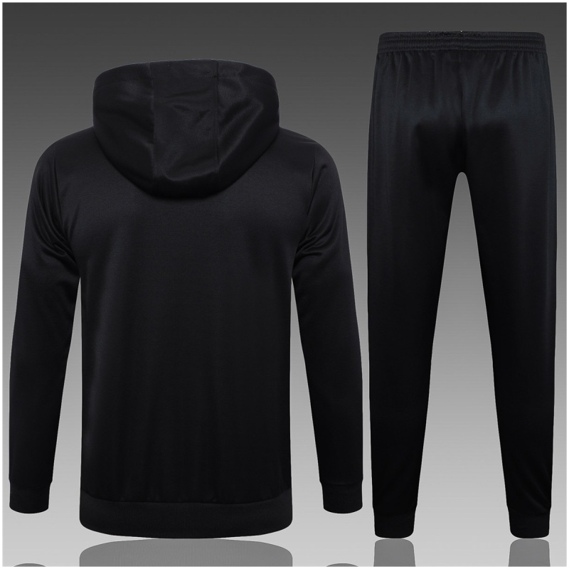 Ensemble d’entraînement pour enfants à Barcelone : Veste à capuche + Pantalon noir 2024/25
