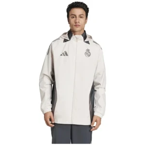 Veste coupe-vent toute météo Real Madrid Crème 2024/25