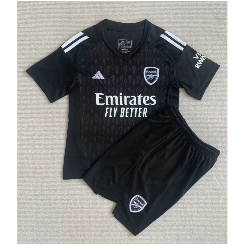 Maillot Noir de Gardien de But Enfant Arsenal 2023/24