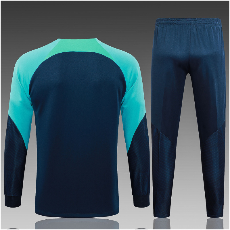Ensemble de survêtement enfants FC Barcelone Veste + Pantalon Royal – Vert 2023/24