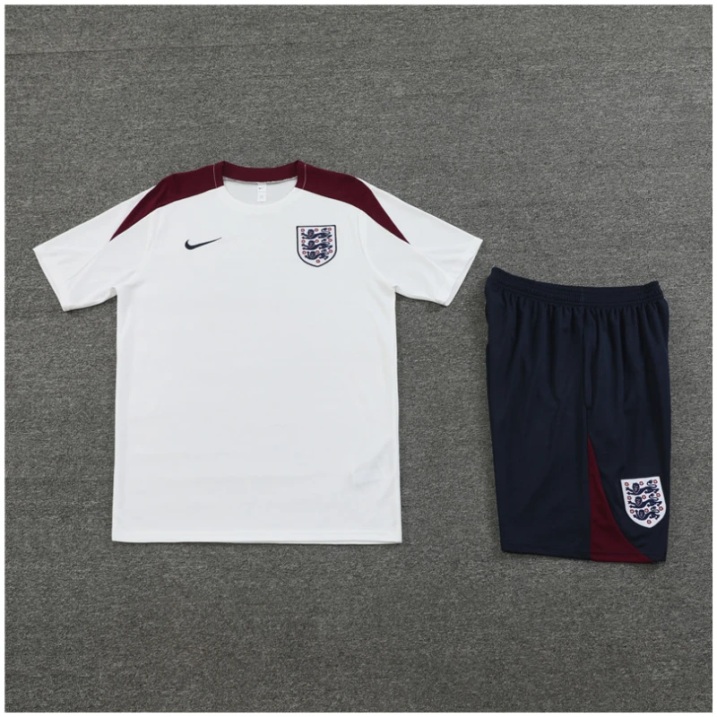 Ensemble d’entraînement court pour enfants Angleterre blanc 2024