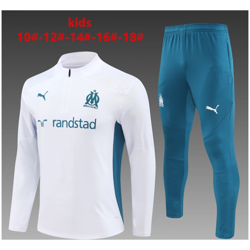 Ensemble d’entraînement Olympique de Marseille Enfants Blanc 2024/25