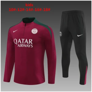 Ensemble d’entraînement enfants PSG rouge 2024/25