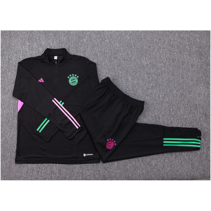 Ensemble d’entraînement noir pour enfants du Bayern Munich 2023/24