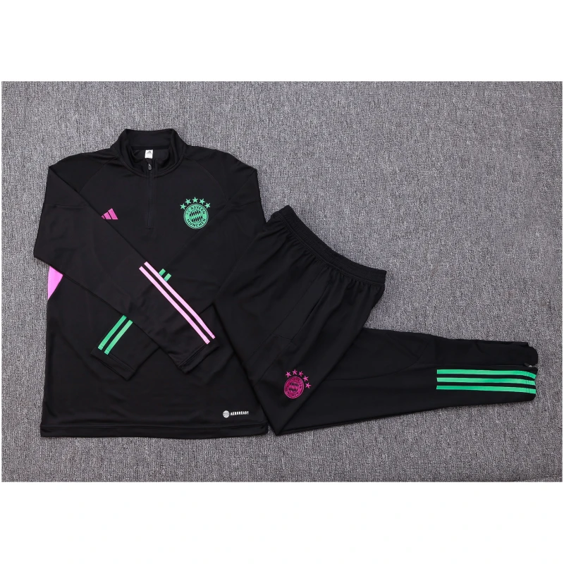 Ensemble d’entraînement noir pour enfants du Bayern Munich 2023/24