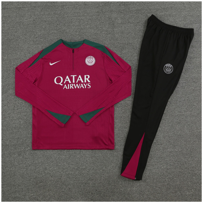 Ensemble d’entraînement enfants PSG rouge 2024/25