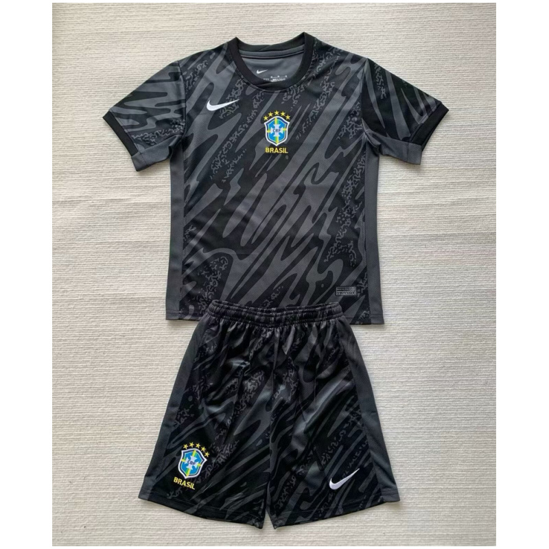 Maillot de Gardien Enfant Brésil Noir 2024